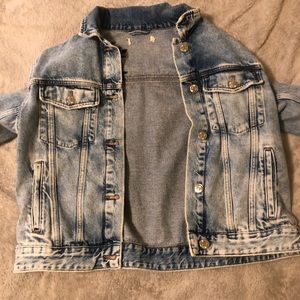 slightly cropped denim jacket